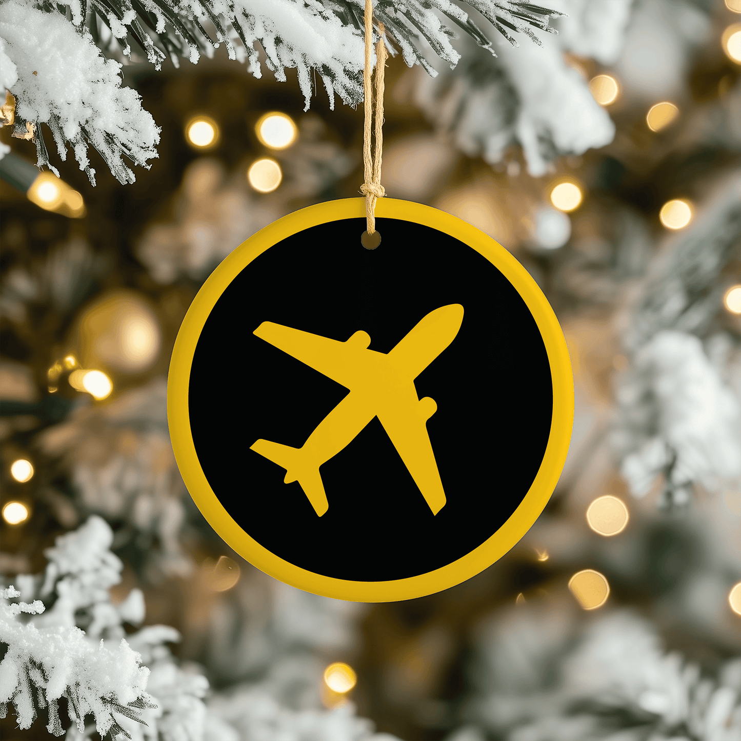Airplane Christmas Tree Ornament