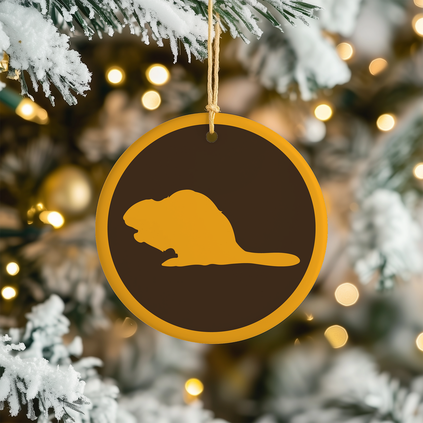Beaver Christmas Tree Ornament