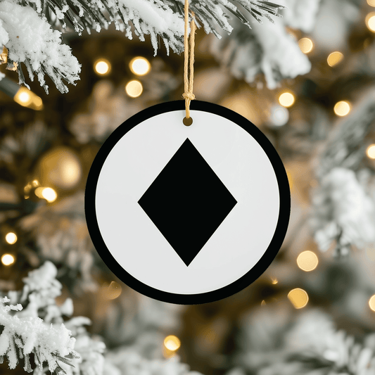 Black Diamond Ski Run Christmas Tree Ornament