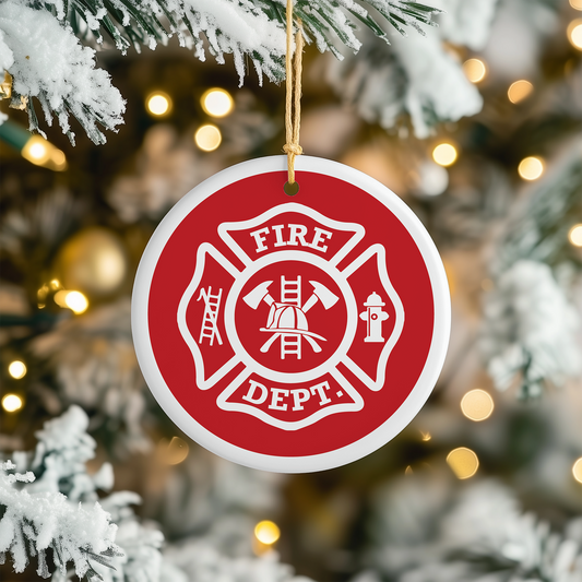Fire Department Christmas Tree Ornament