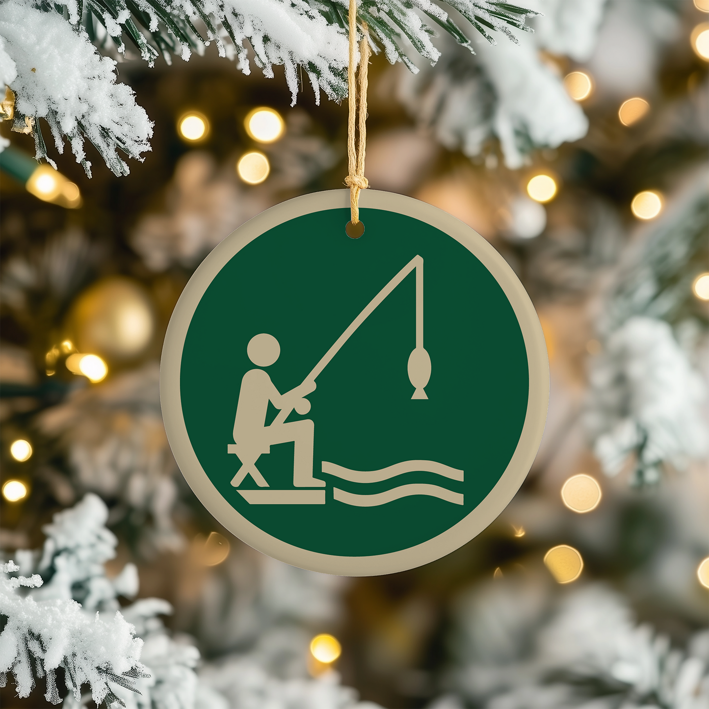 Fisherman Christmas Tree Ornament