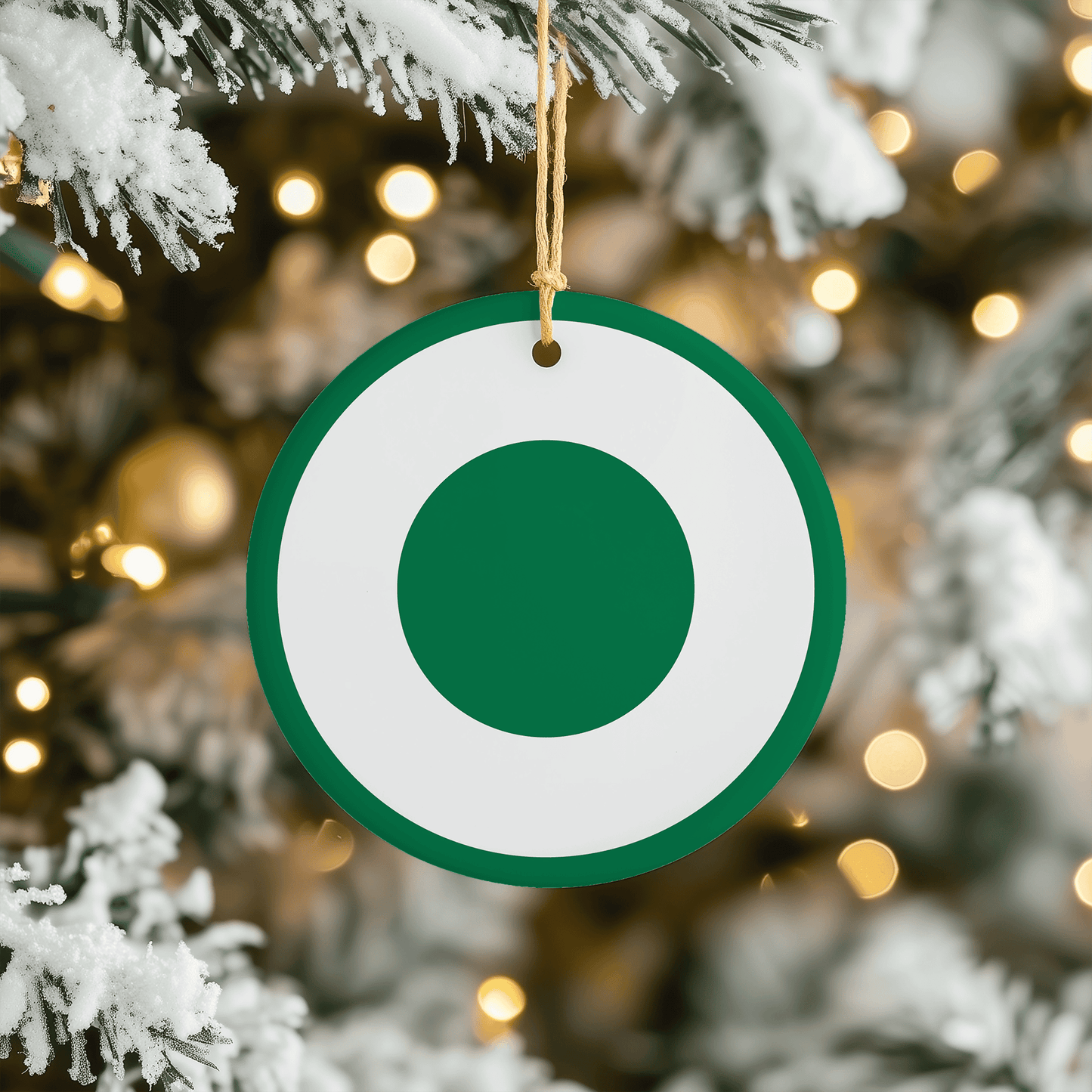 Green/Easy Ski Run Christmas Tree Ornament