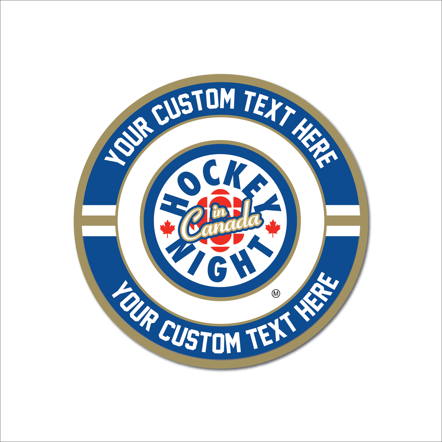 Panneau rond personnalisé Hockey Night In Canada
