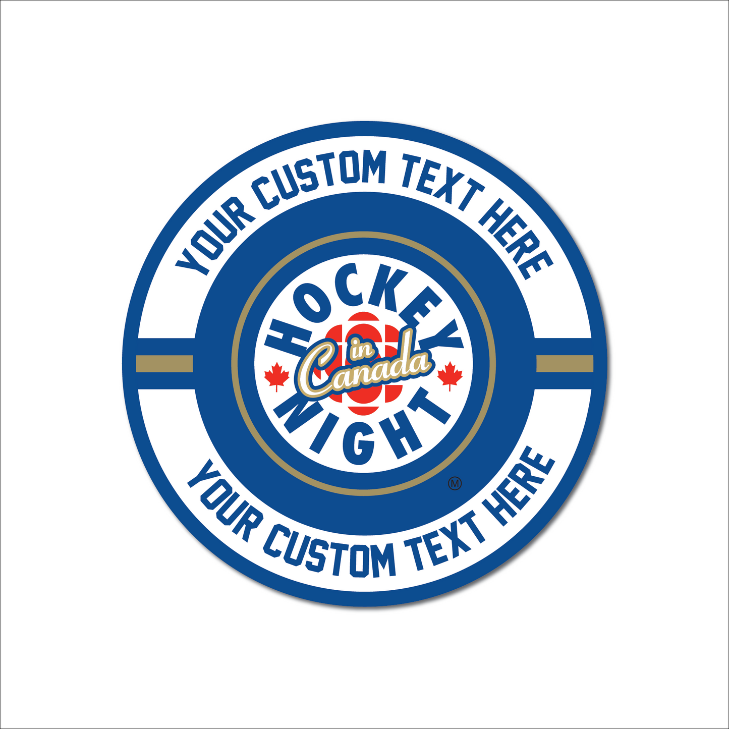 Panneau rond personnalisé Hockey Night In Canada