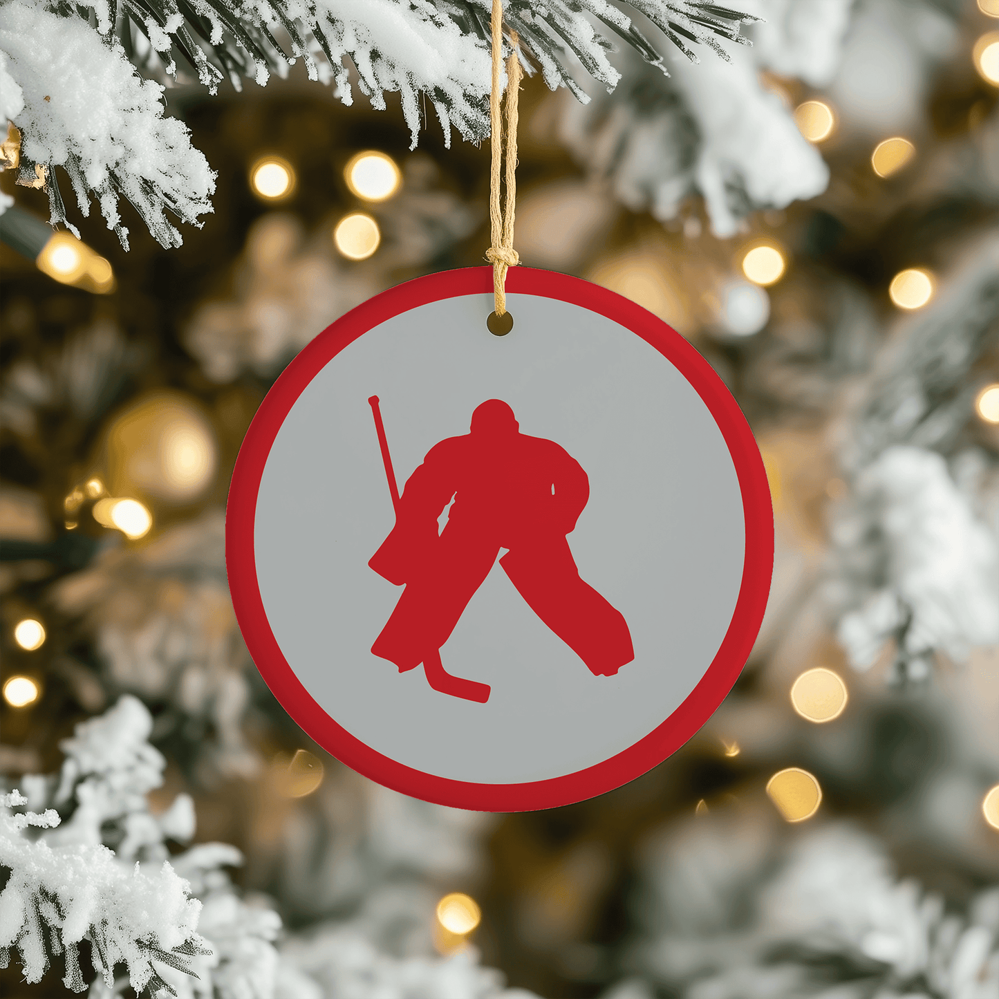 Hockey Goalie Christmas Tree Ornament