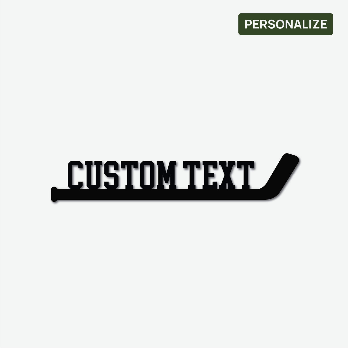 Custom Hockey Stick Metal Sign