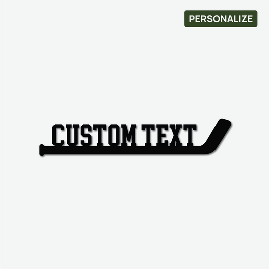Custom Hockey Stick Metal Sign