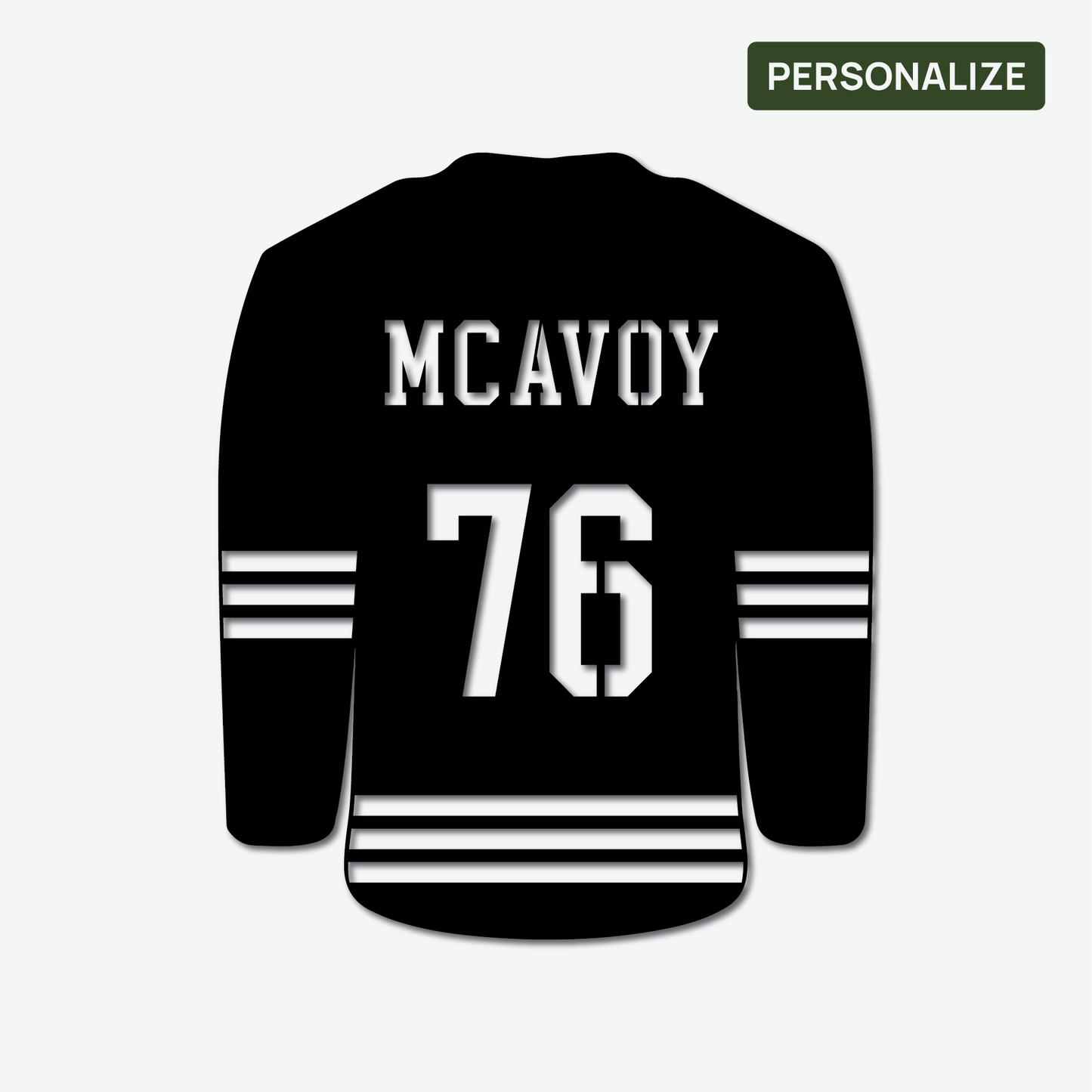 Custom Hockey Jersey Metal Sign