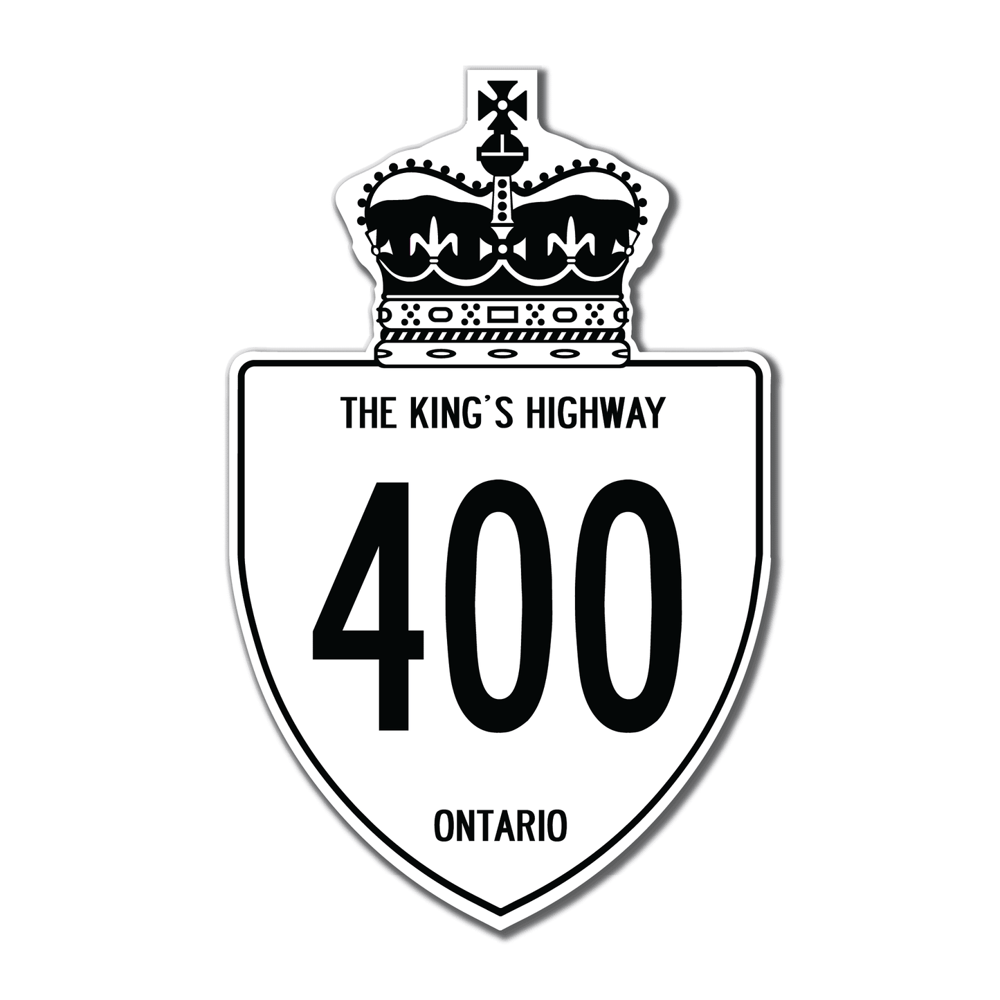 Grand panneau métallique personnalisé The King's Highway