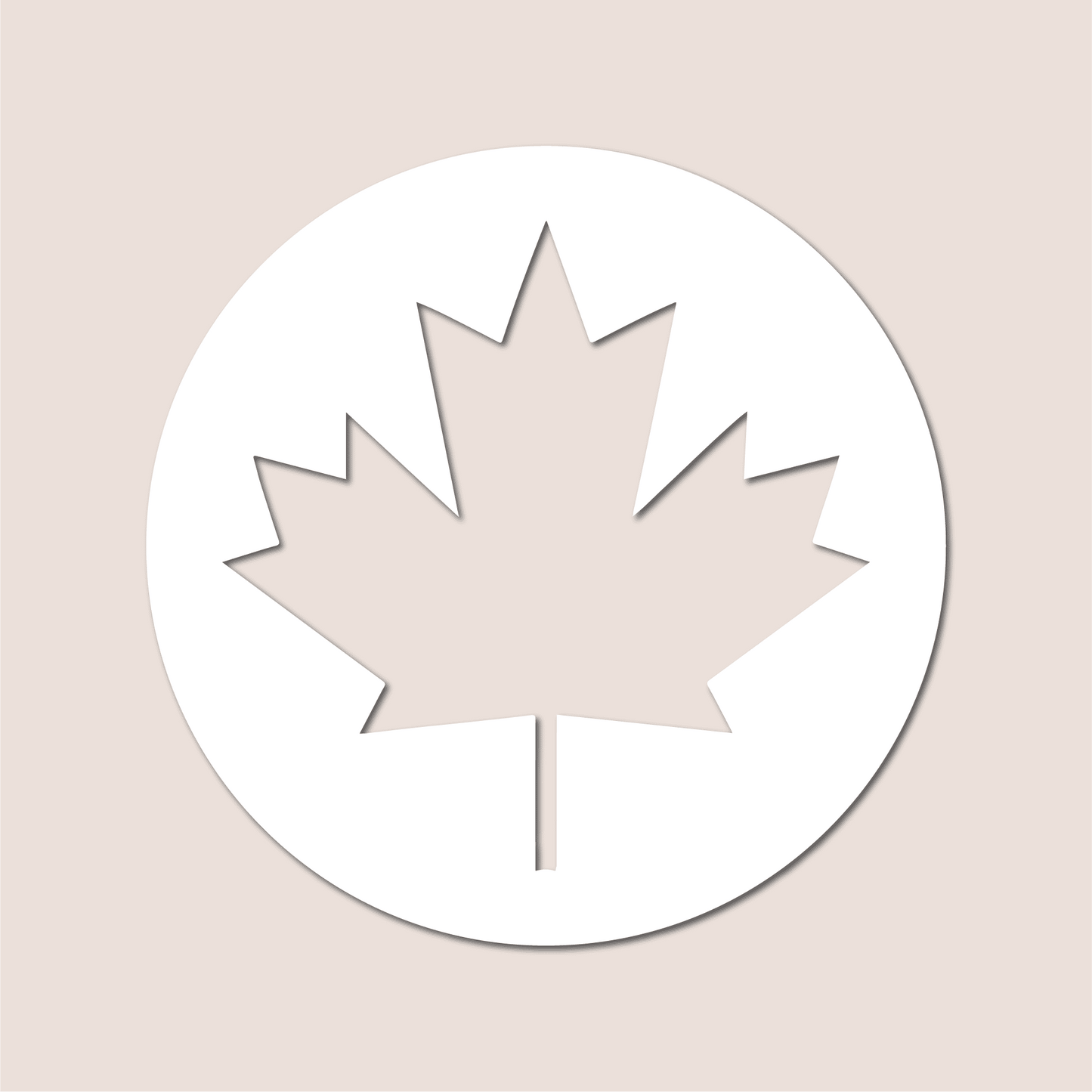 Autocollant circulaire en forme de feuille d'érable
