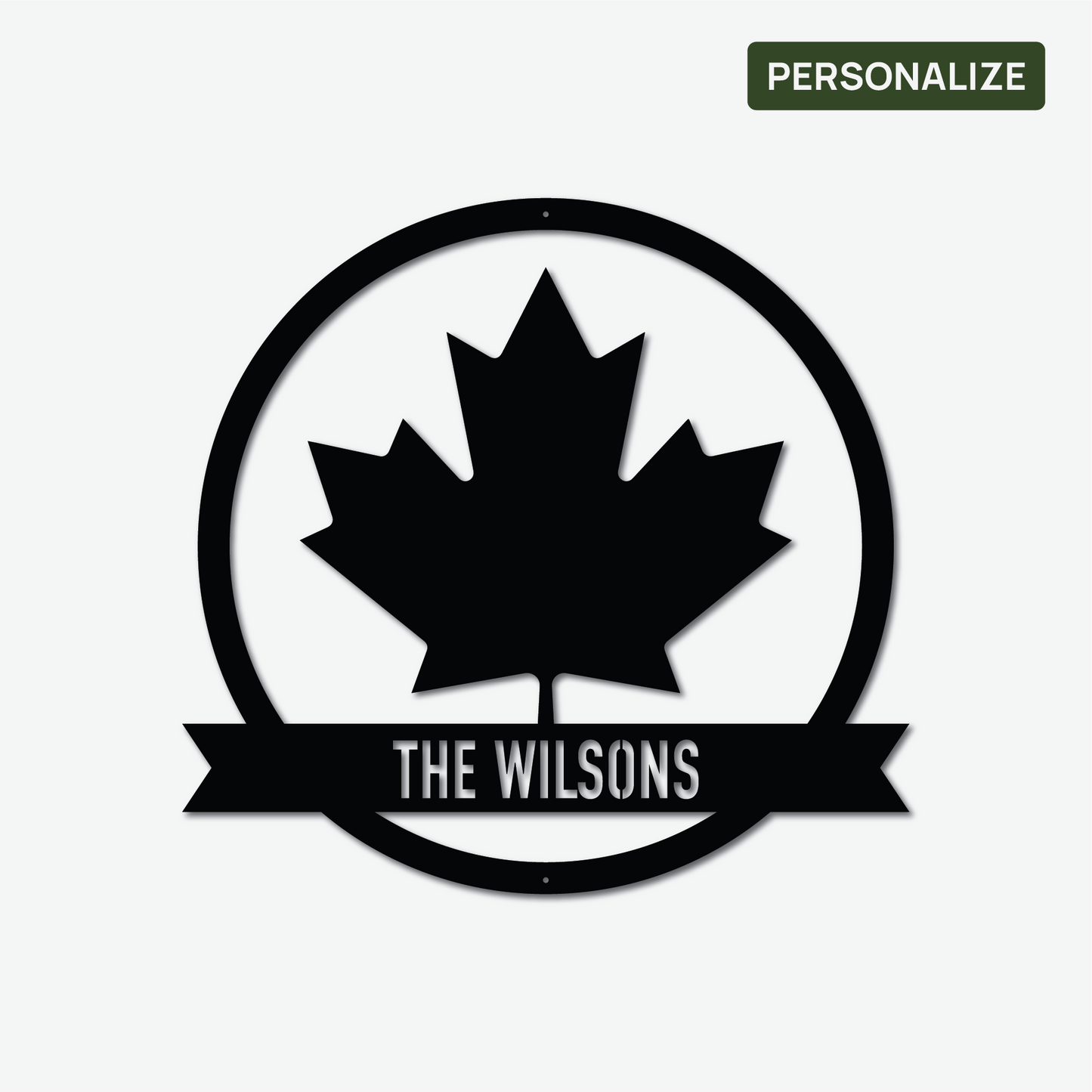 Custom Maple Leaf Metal Sign