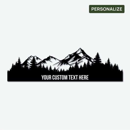 Custom Mountain Metal Sign