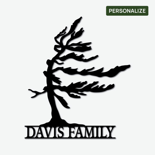 Custom Windswept Pine Metal Sign