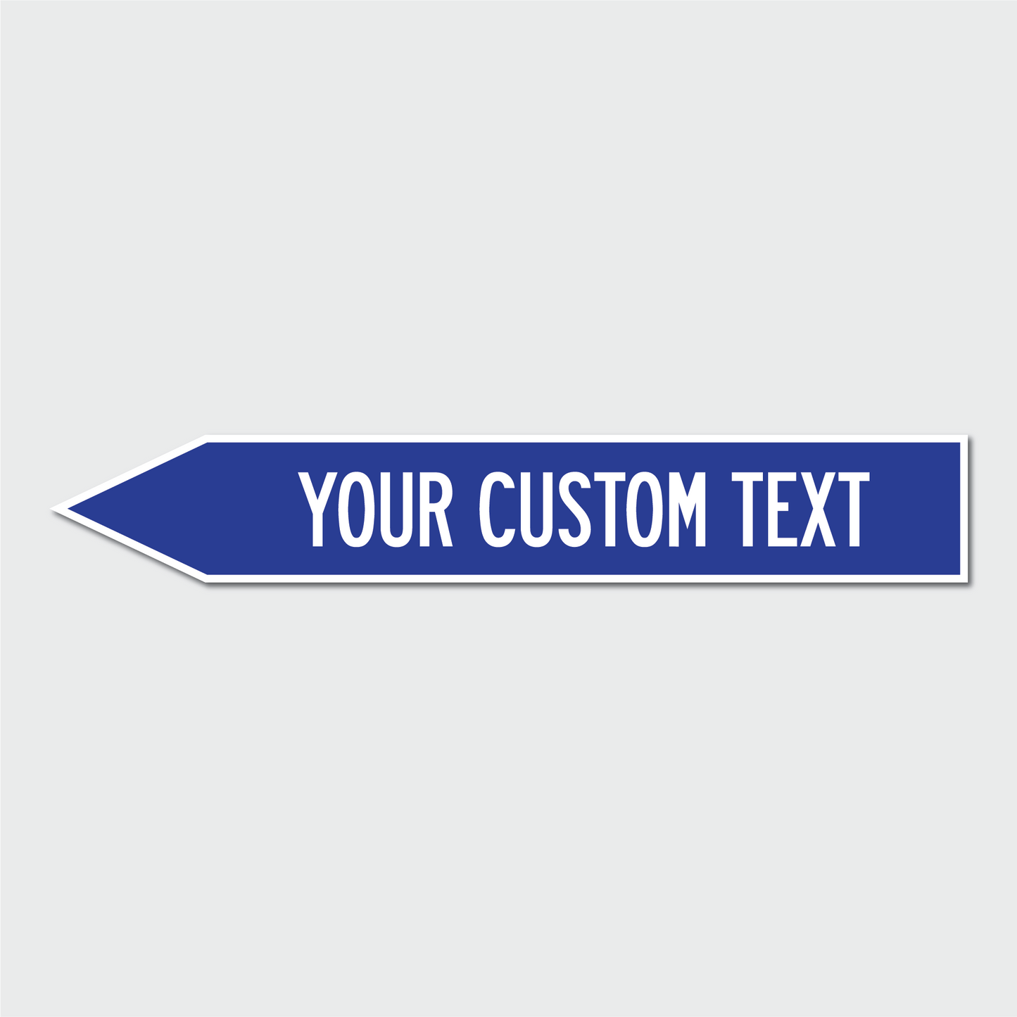 36 x 6" Custom Reflective Metal Arrow Street Sign