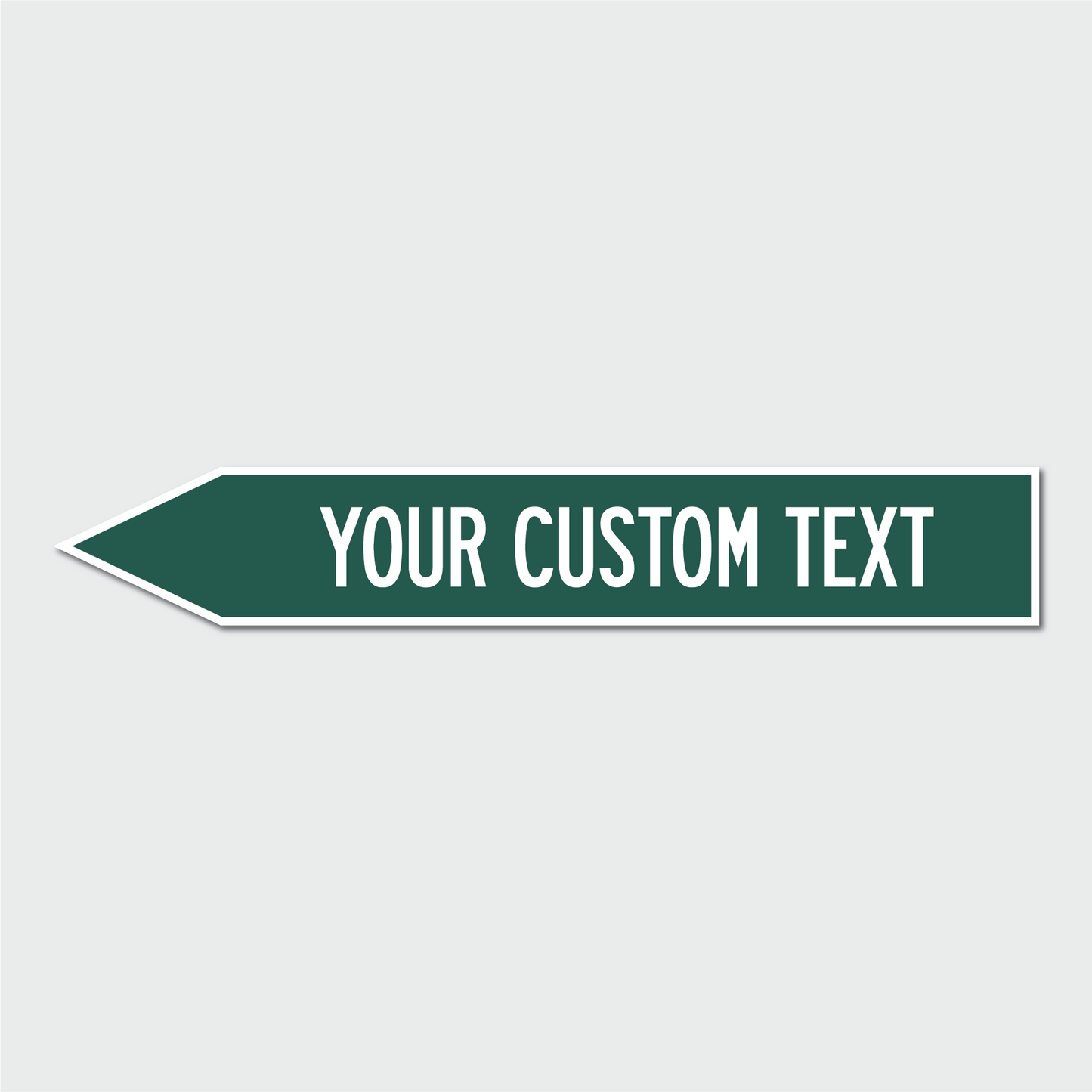 36 x 6" Custom Reflective Metal Arrow Street Sign