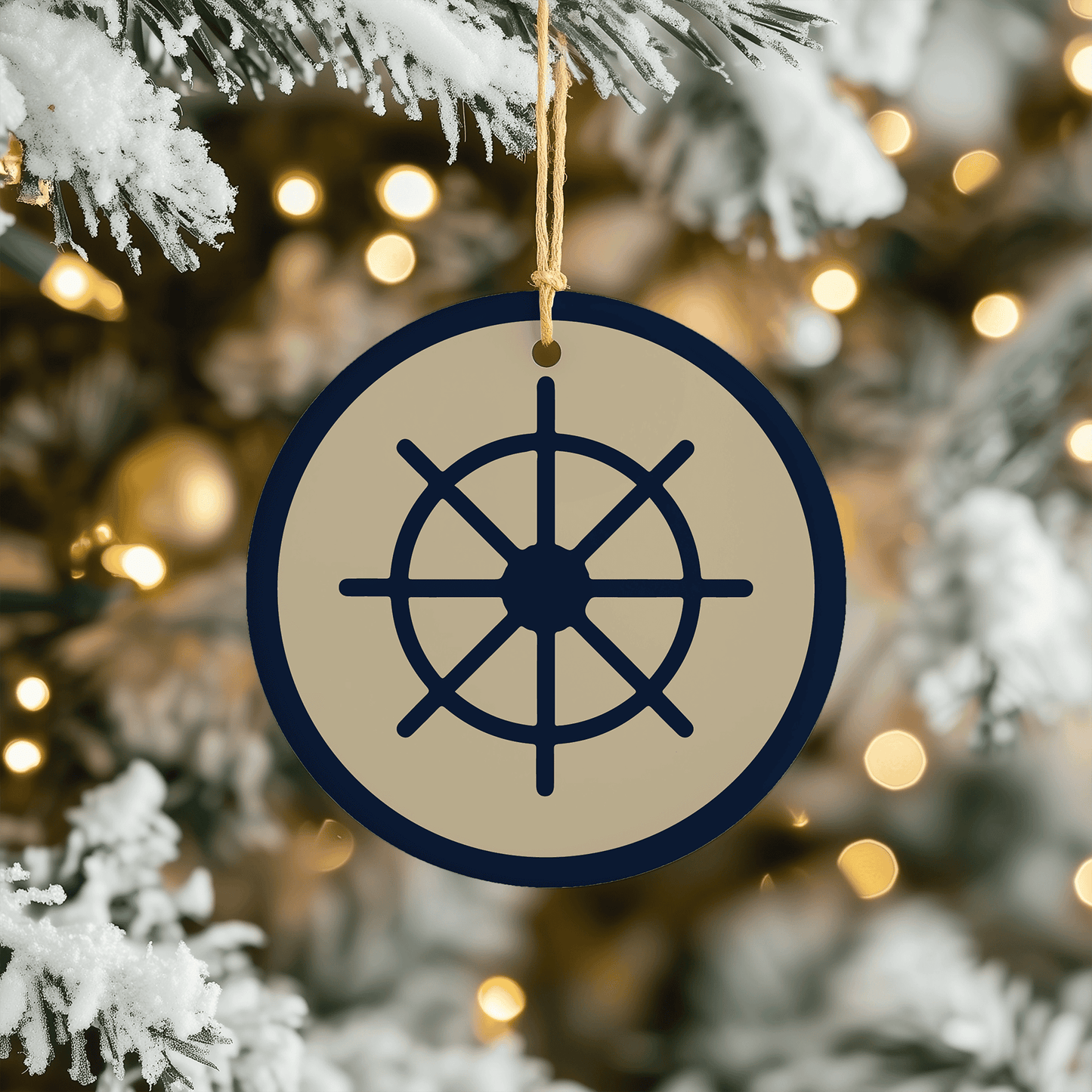 Ship Wheel Christmas Tree Ornament