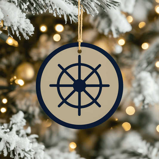 Ship Wheel Christmas Tree Ornament