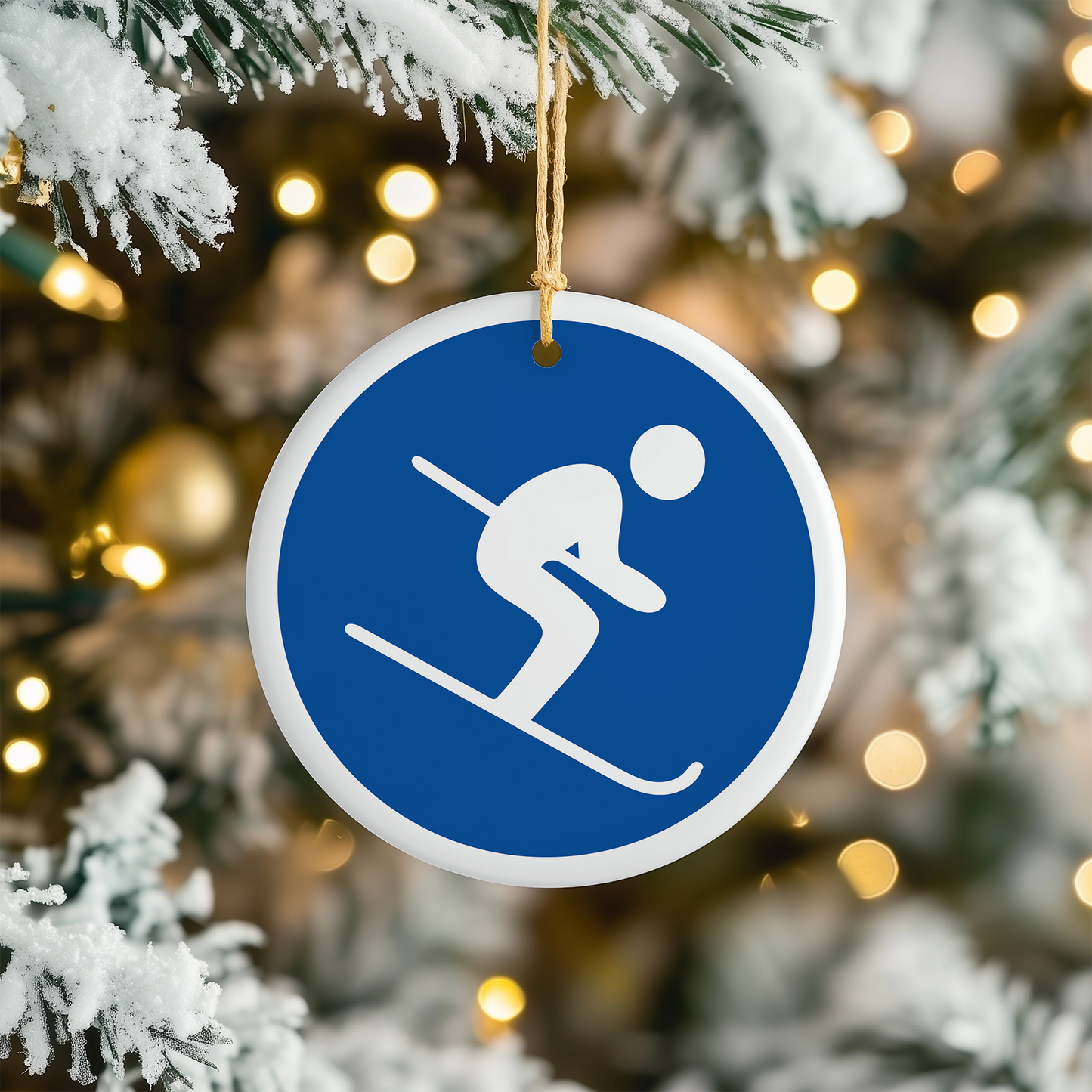 Skier Christmas Tree Ornament