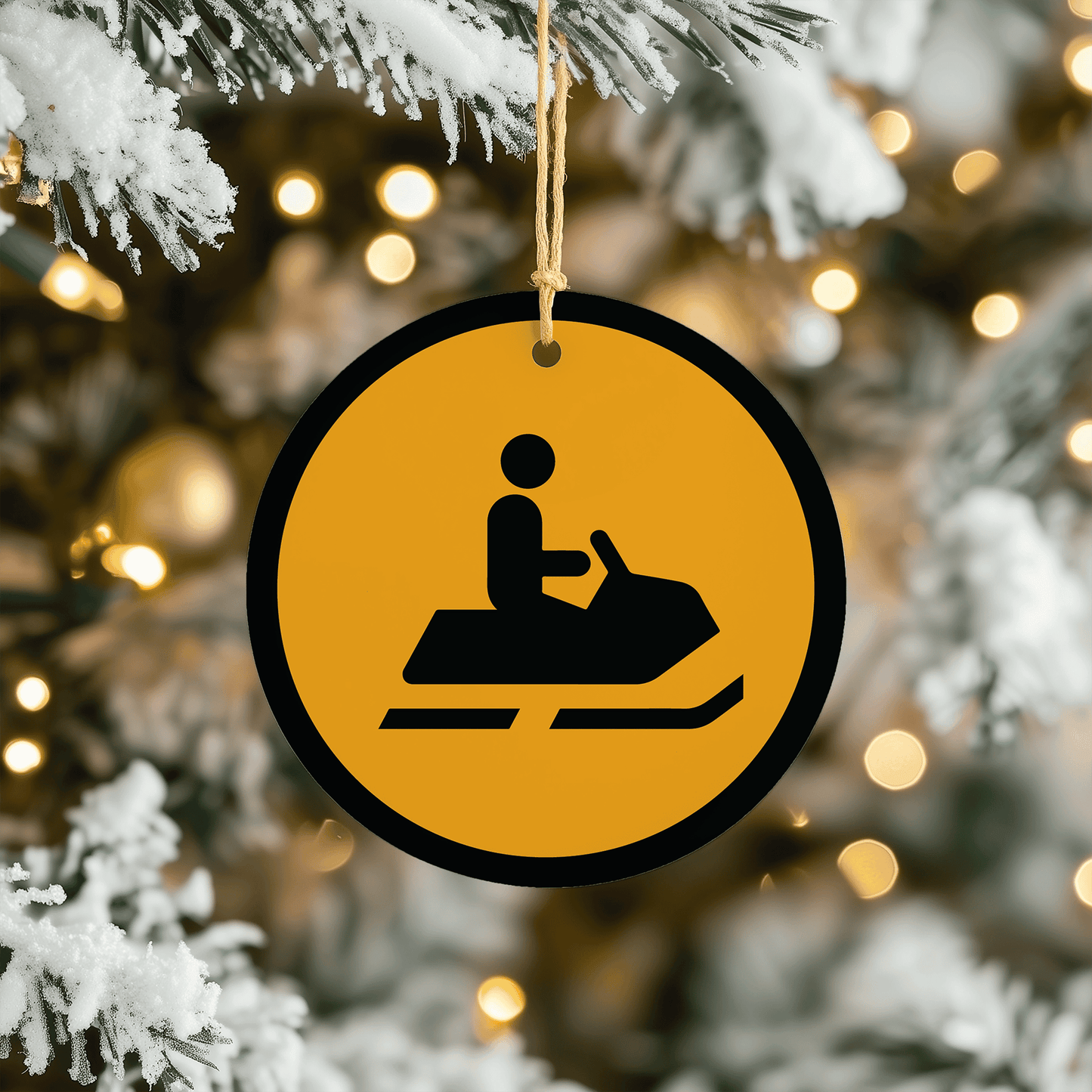 Snowmobile Christmas Tree Ornament