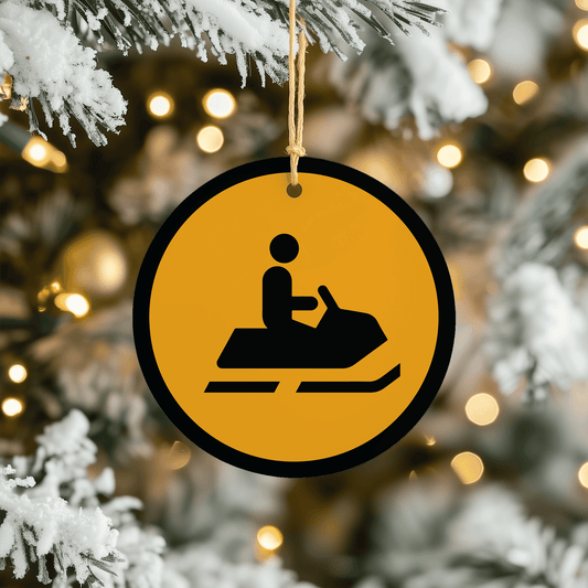 Snowmobile Christmas Tree Ornament