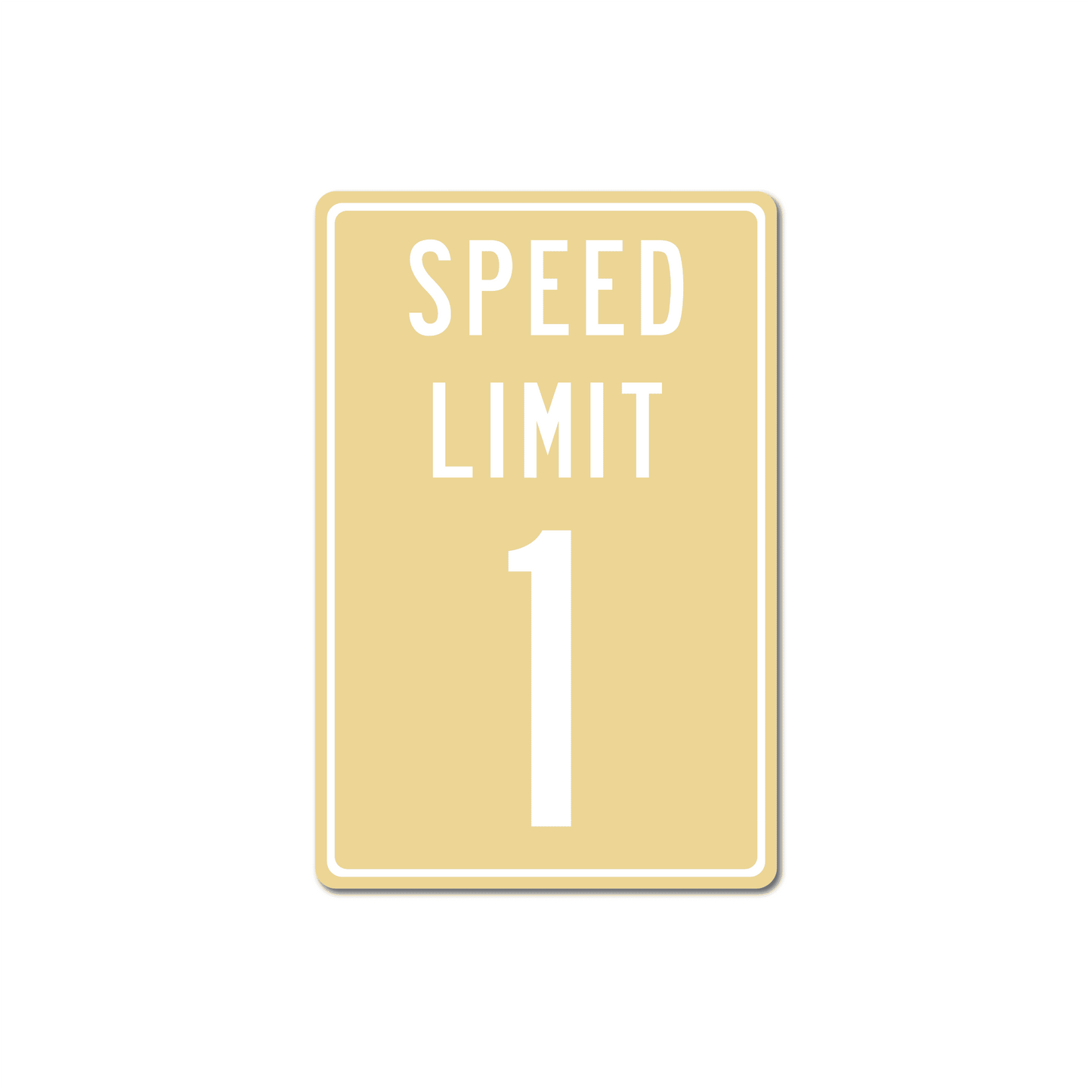 Panneau de signalisation en métal personnalisé avec limitation de vitesse