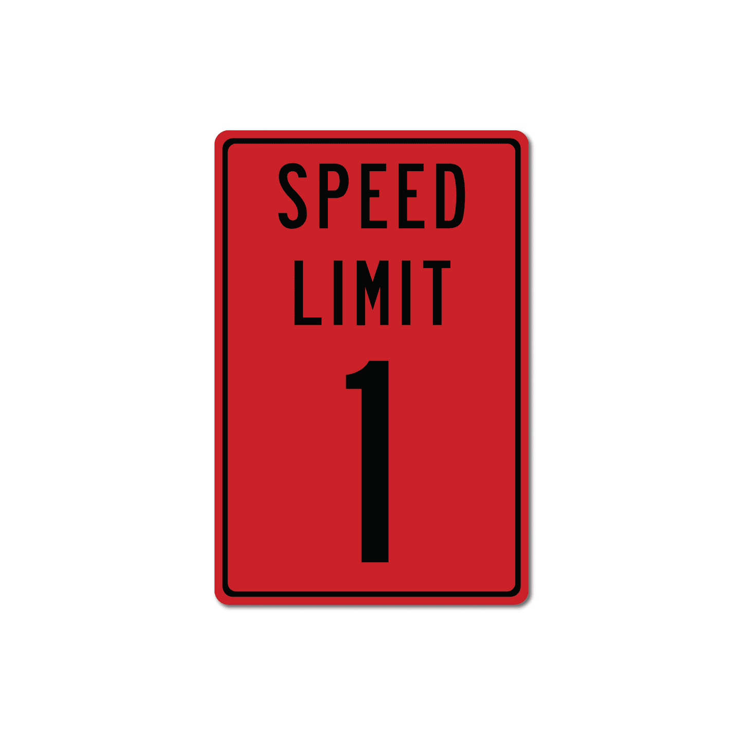 Panneau de signalisation en métal personnalisé avec limitation de vitesse