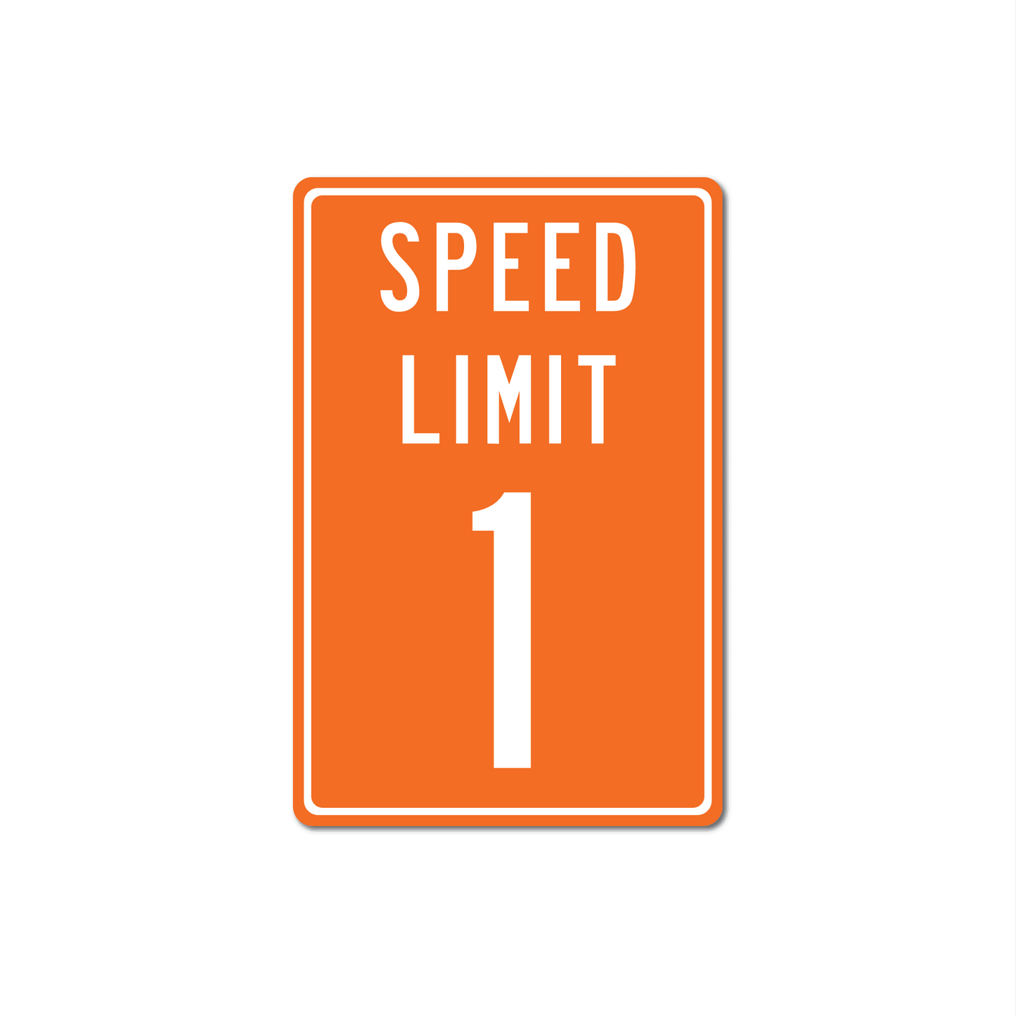 Panneau de signalisation en métal personnalisé avec limitation de vitesse