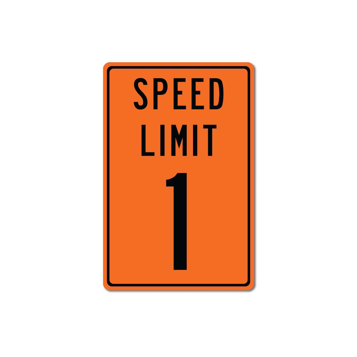 Panneau de signalisation en métal personnalisé avec limitation de vitesse