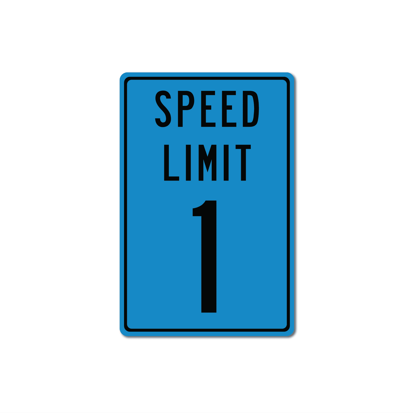 Panneau de signalisation en métal personnalisé avec limitation de vitesse