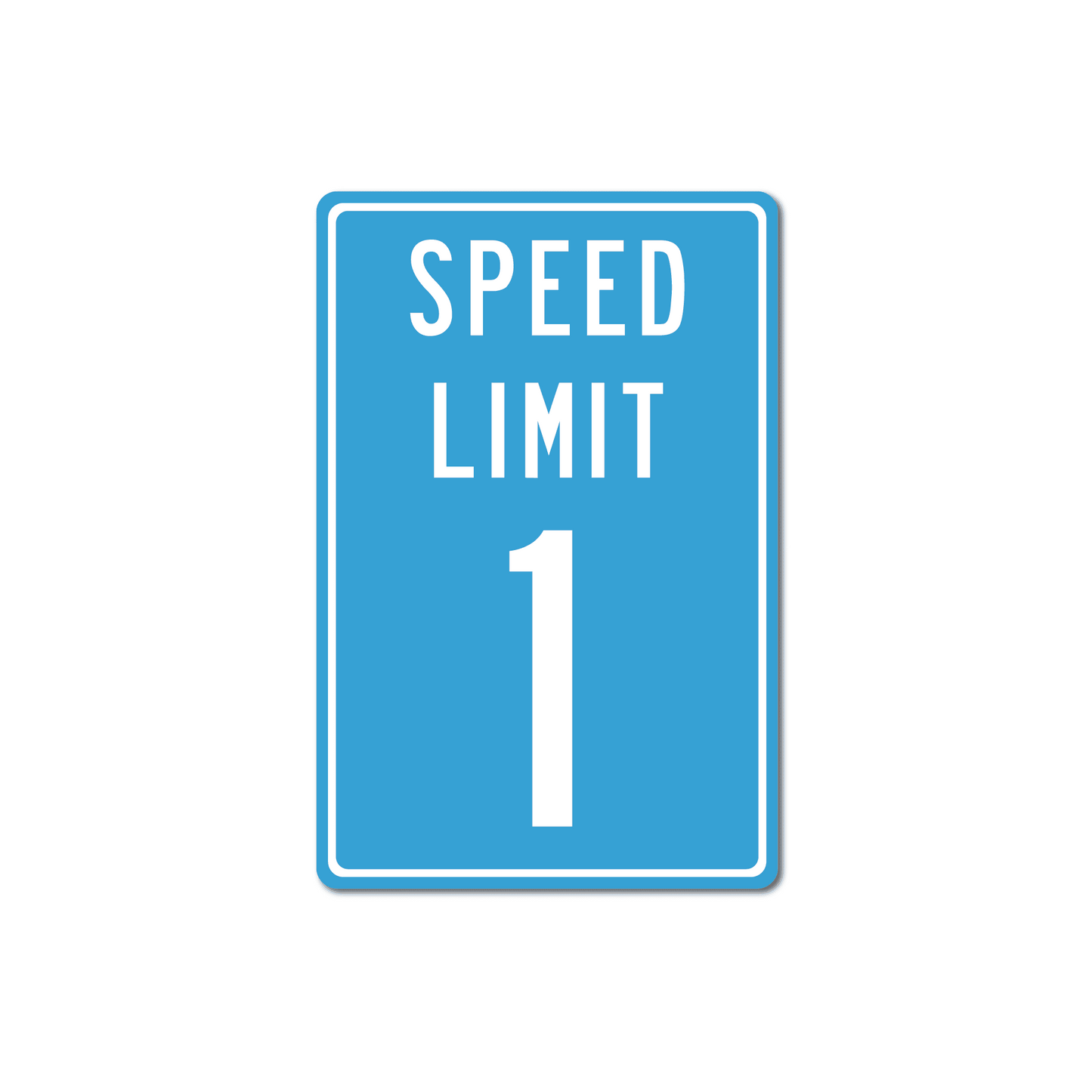 Panneau de signalisation en métal personnalisé avec limitation de vitesse