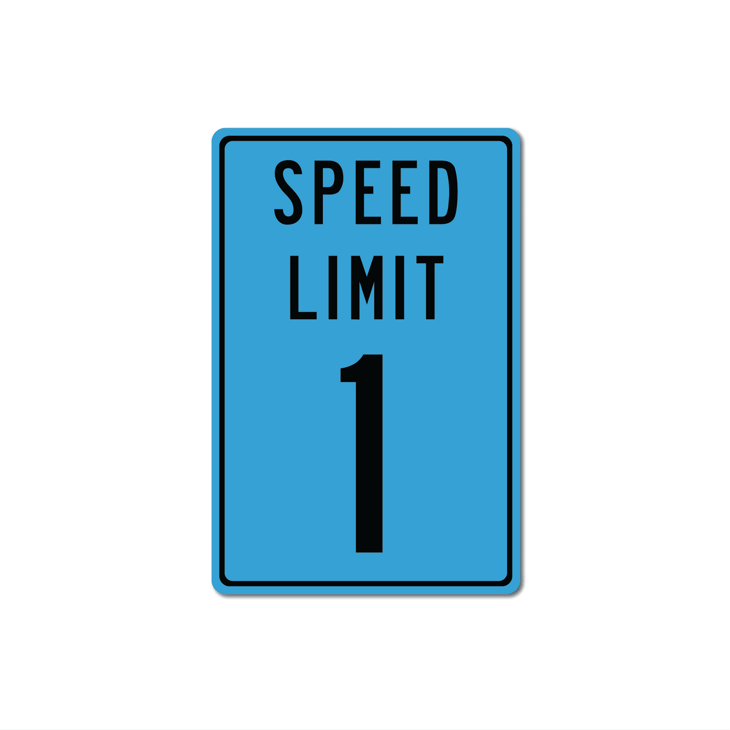 Panneau de signalisation en métal personnalisé avec limitation de vitesse