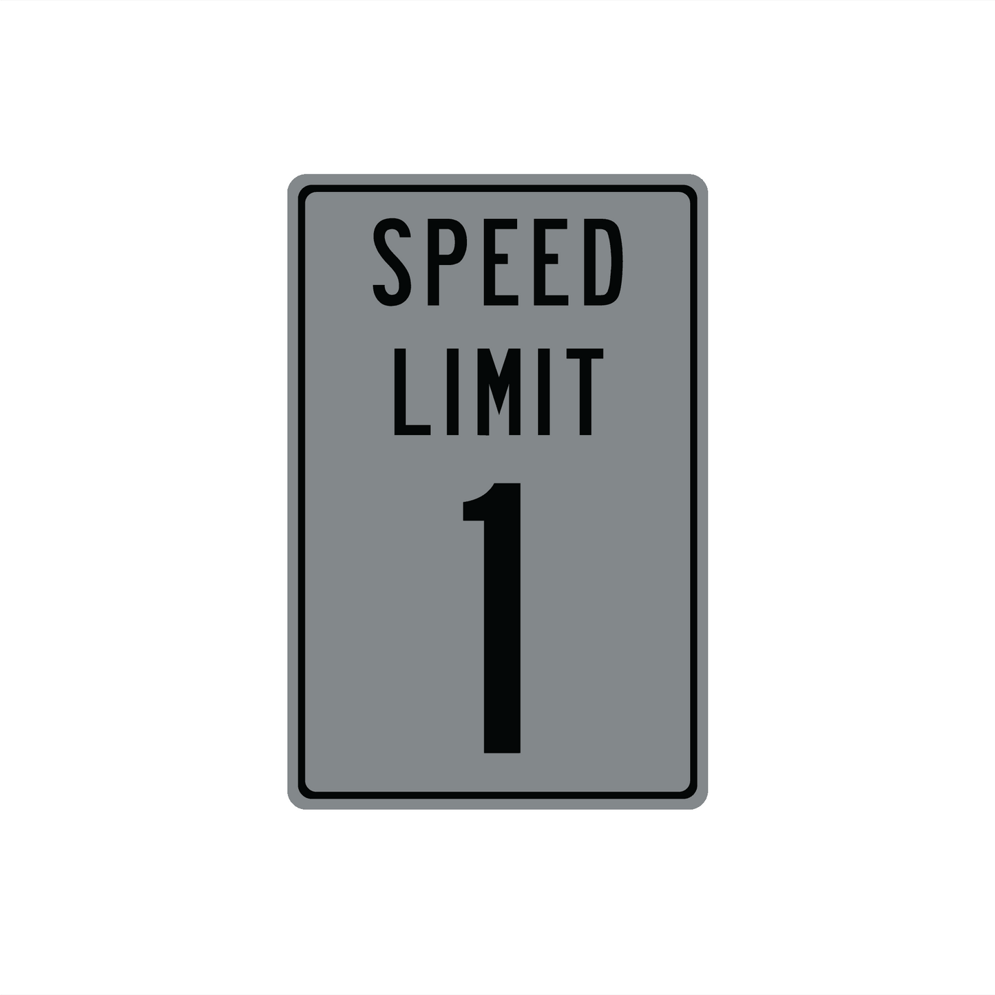 Panneau de signalisation en métal personnalisé avec limitation de vitesse