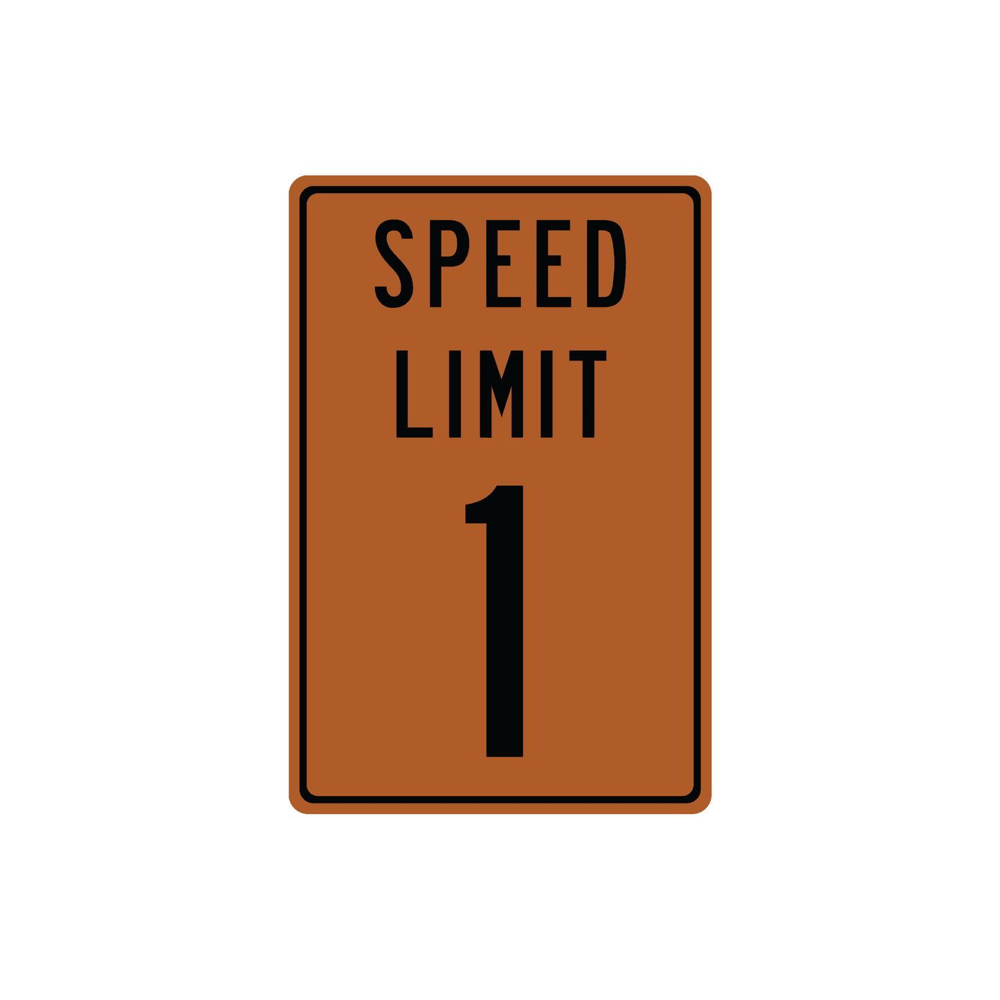 Panneau de signalisation en métal personnalisé avec limitation de vitesse