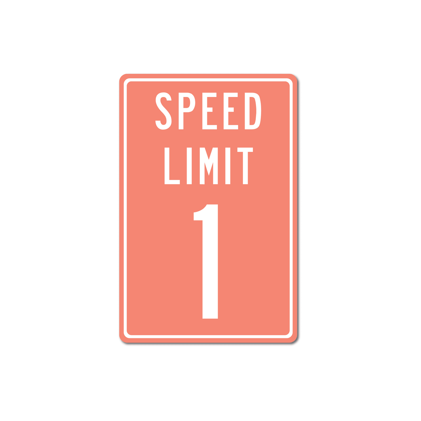 Panneau de signalisation en métal personnalisé avec limitation de vitesse