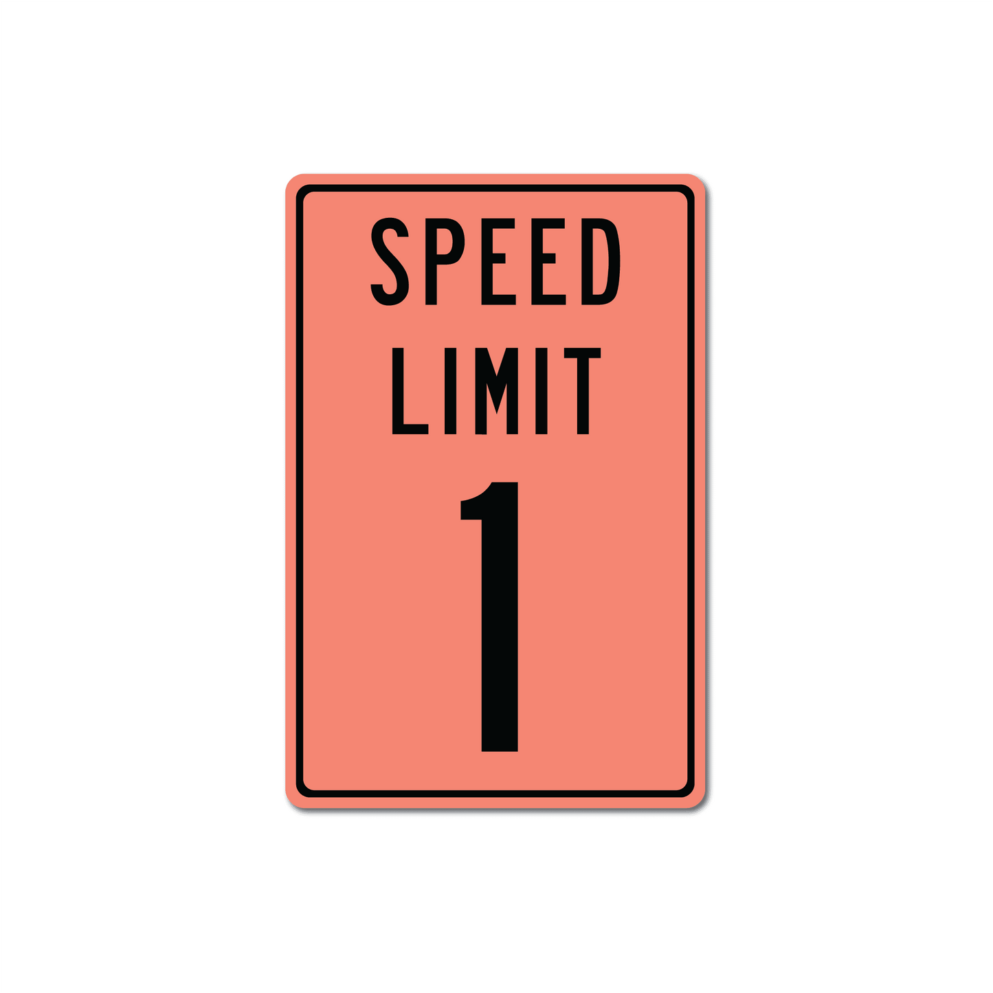 Panneau de signalisation en métal personnalisé avec limitation de vitesse