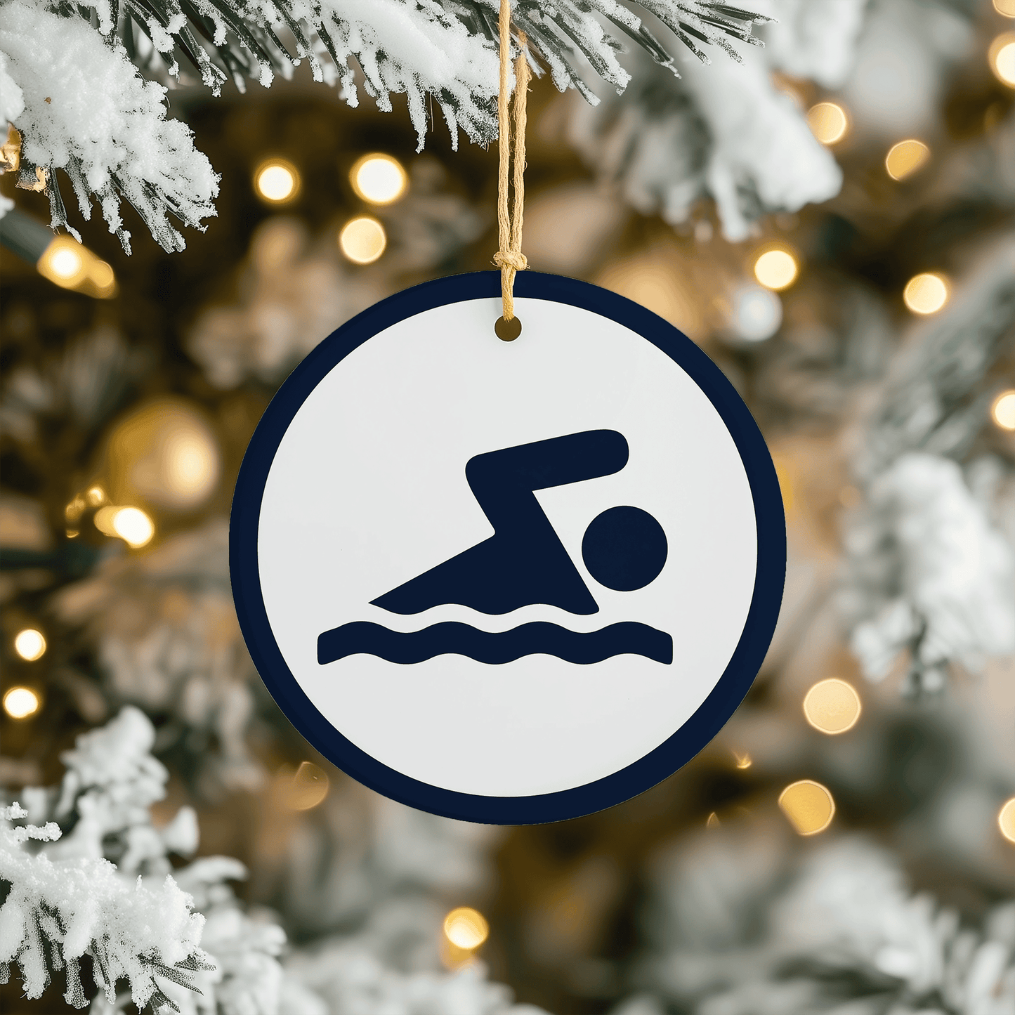 Swimmer Christmas Tree Ornament