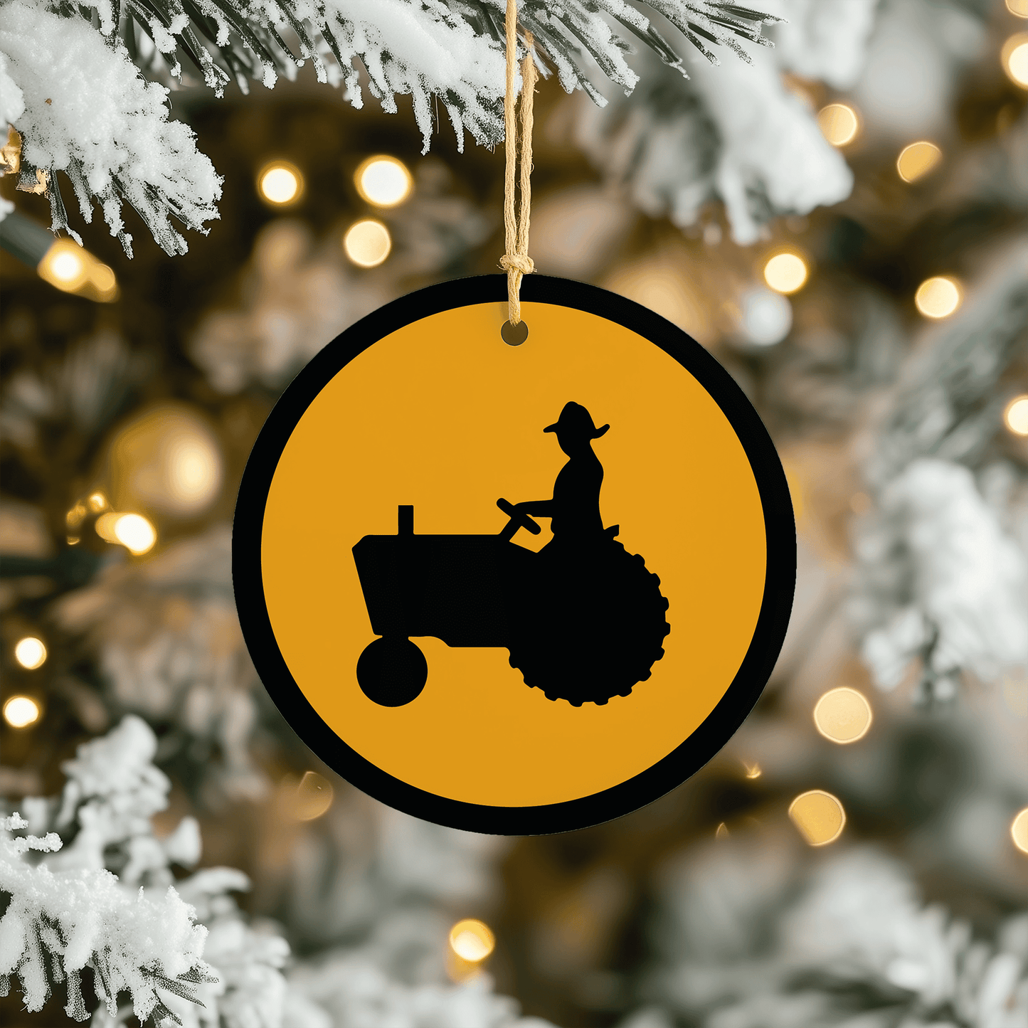 Tractor Christmas Tree Ornament