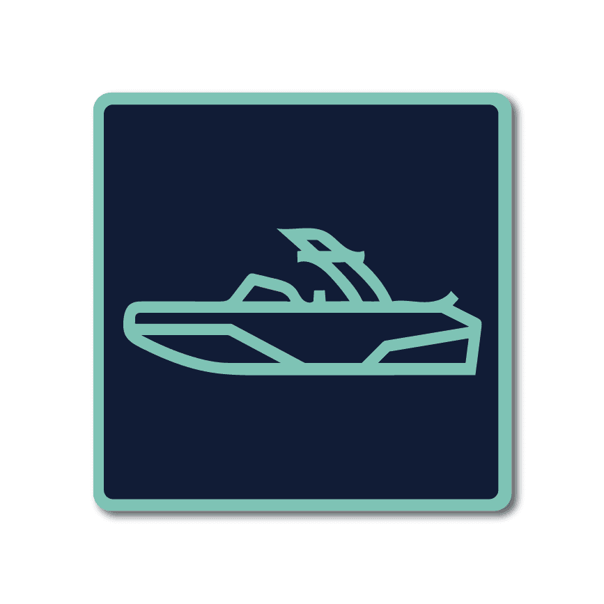 Wakeboard Boat Mini Metal Sign