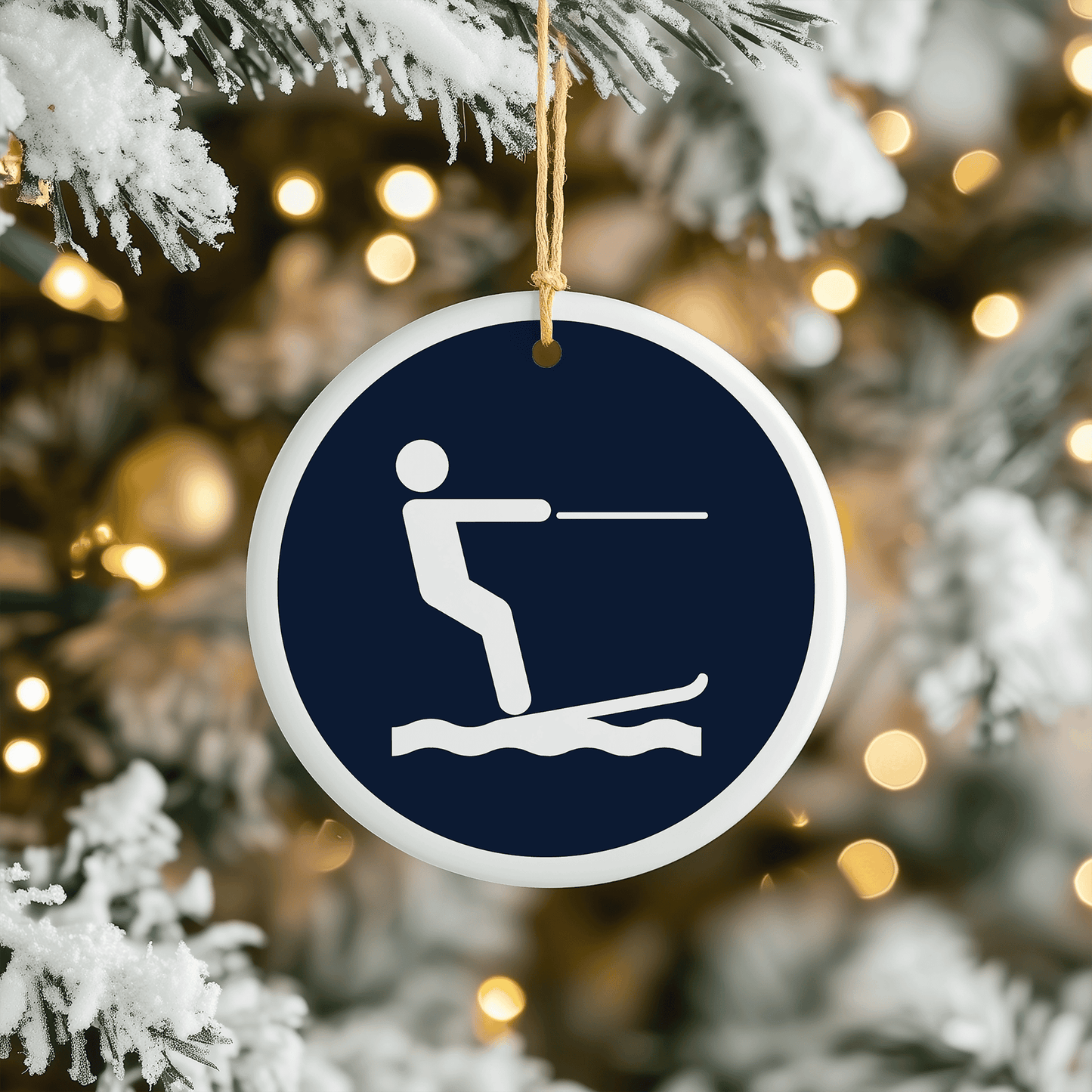 Waterski Christmas Tree Ornament