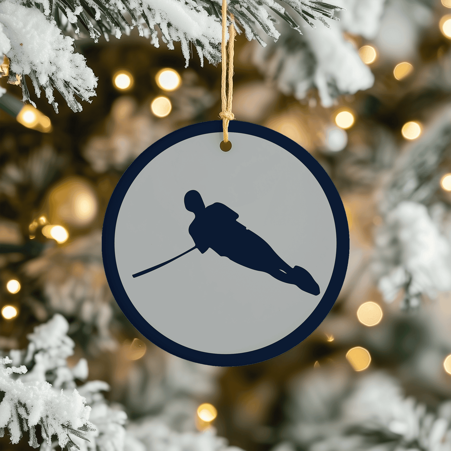 Waterskier Christmas Tree Ornament