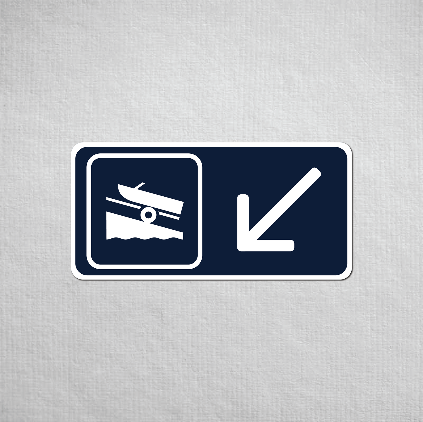 Boat Launch Directional Metal Sign