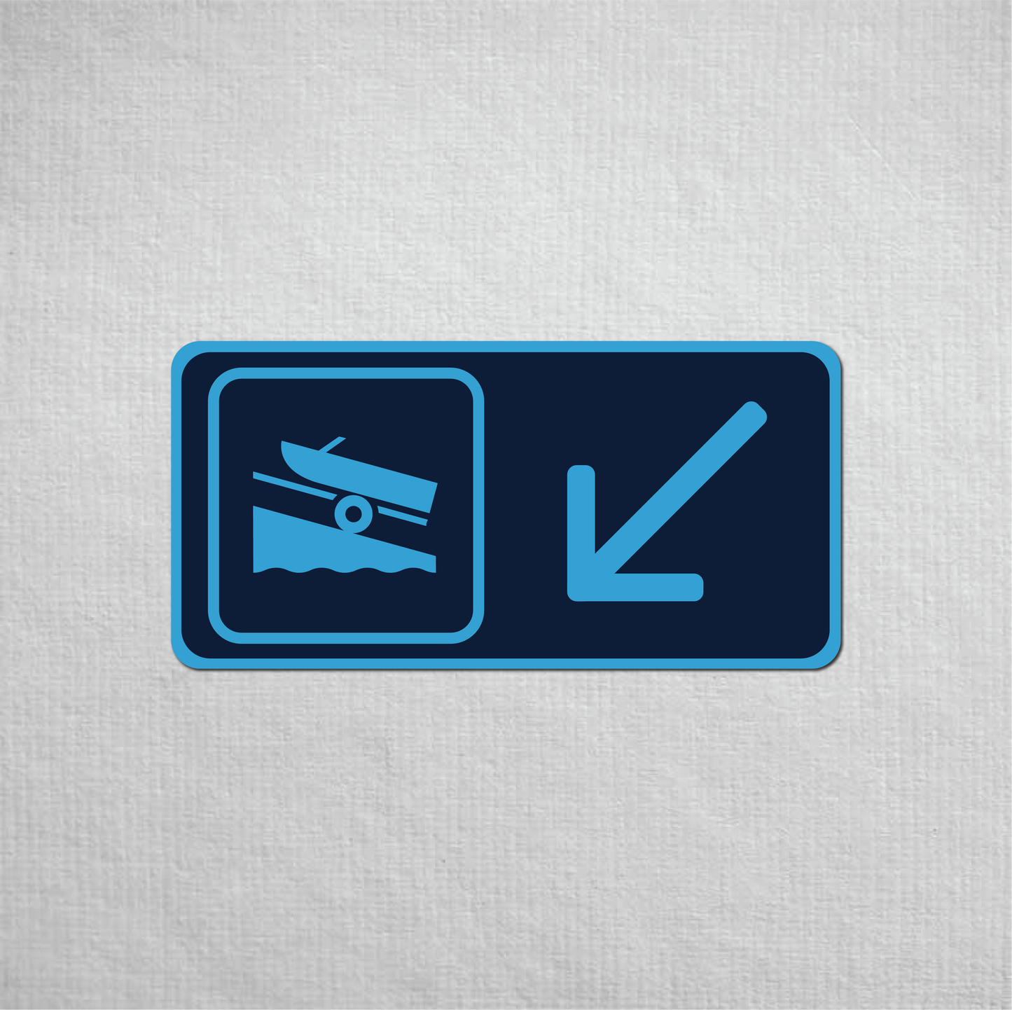 Boat Launch Directional Metal Sign