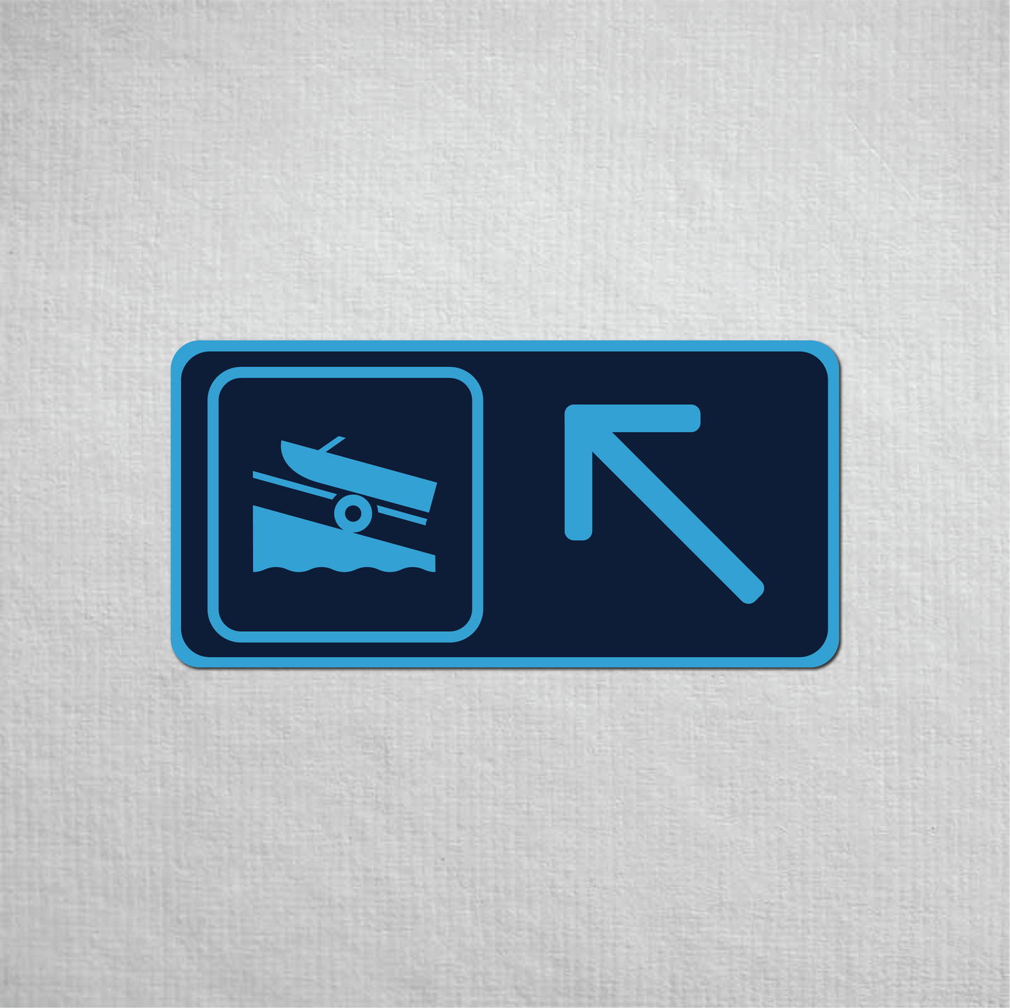 Boat Launch Directional Metal Sign