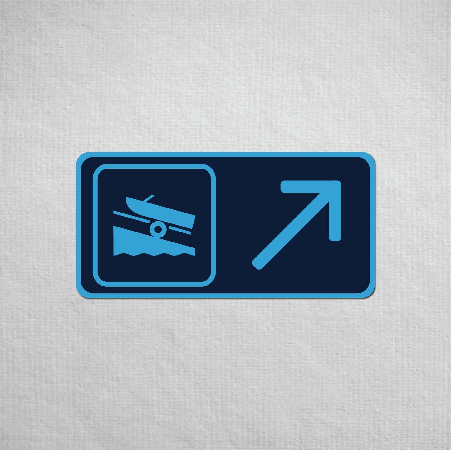 Boat Launch Directional Metal Sign