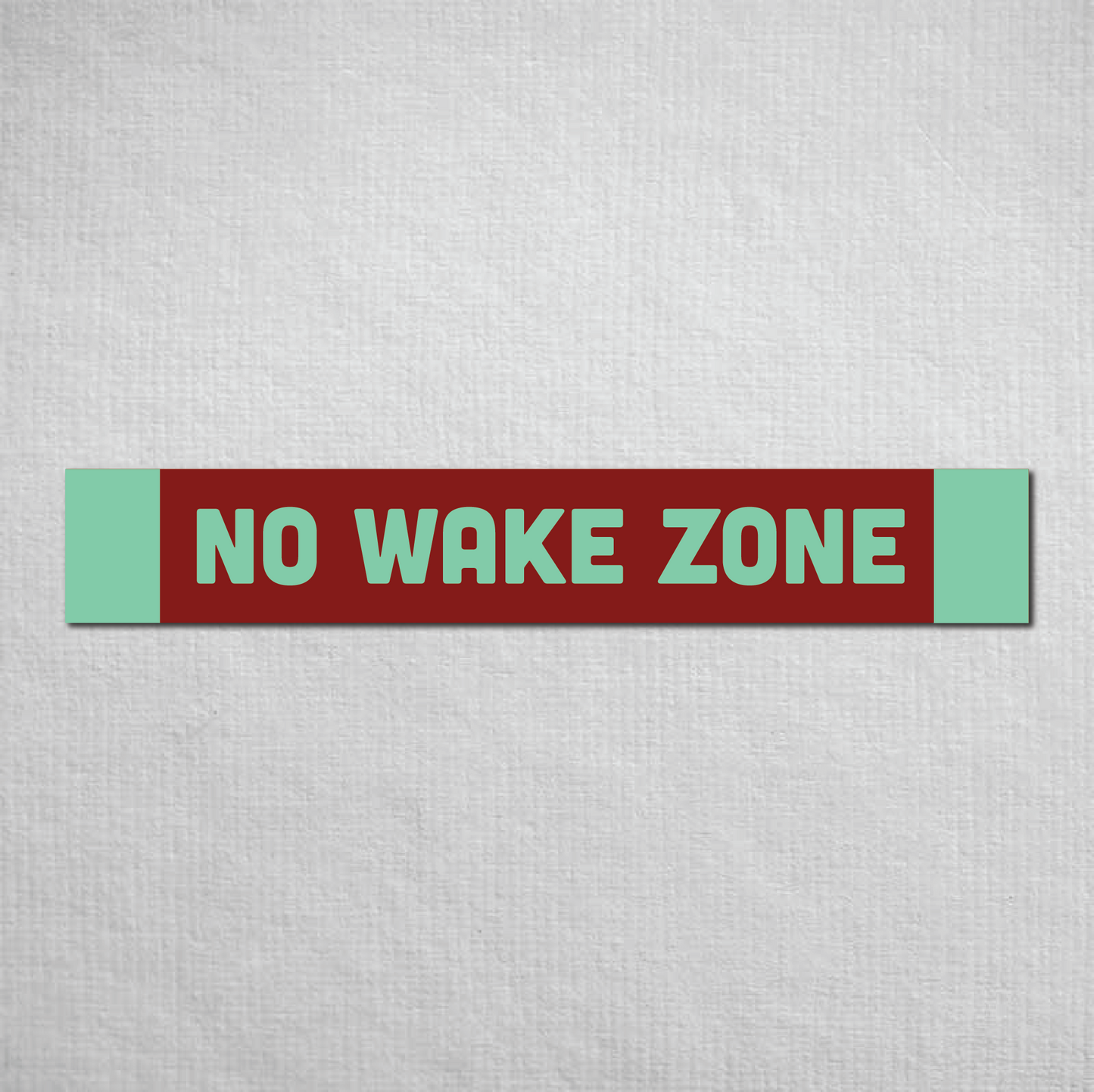 No Wake Zone Metal Sign