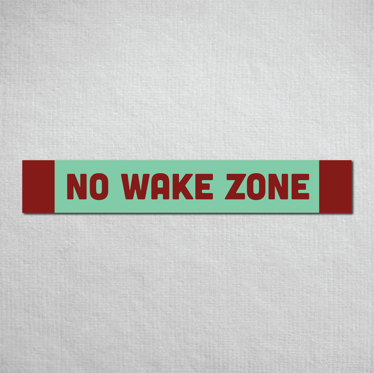 No Wake Zone Metal Sign