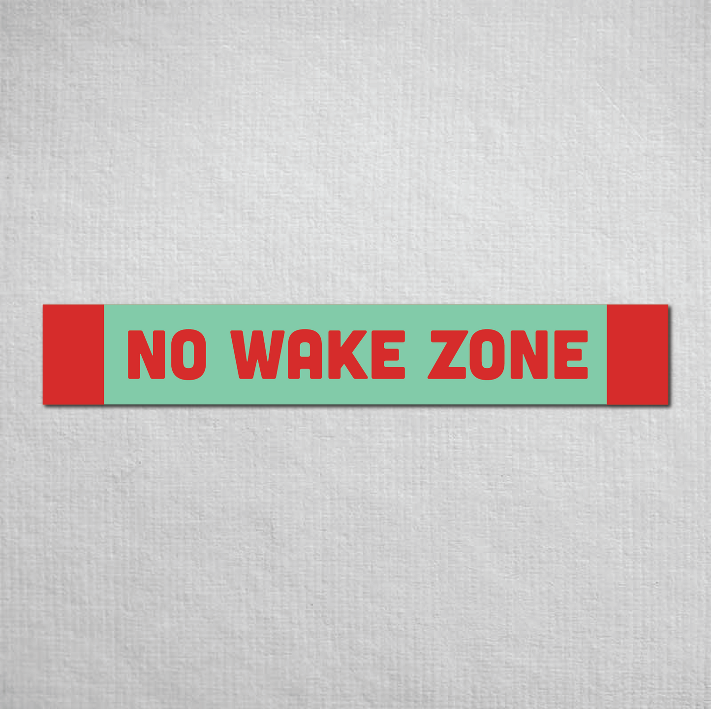 No Wake Zone Metal Sign