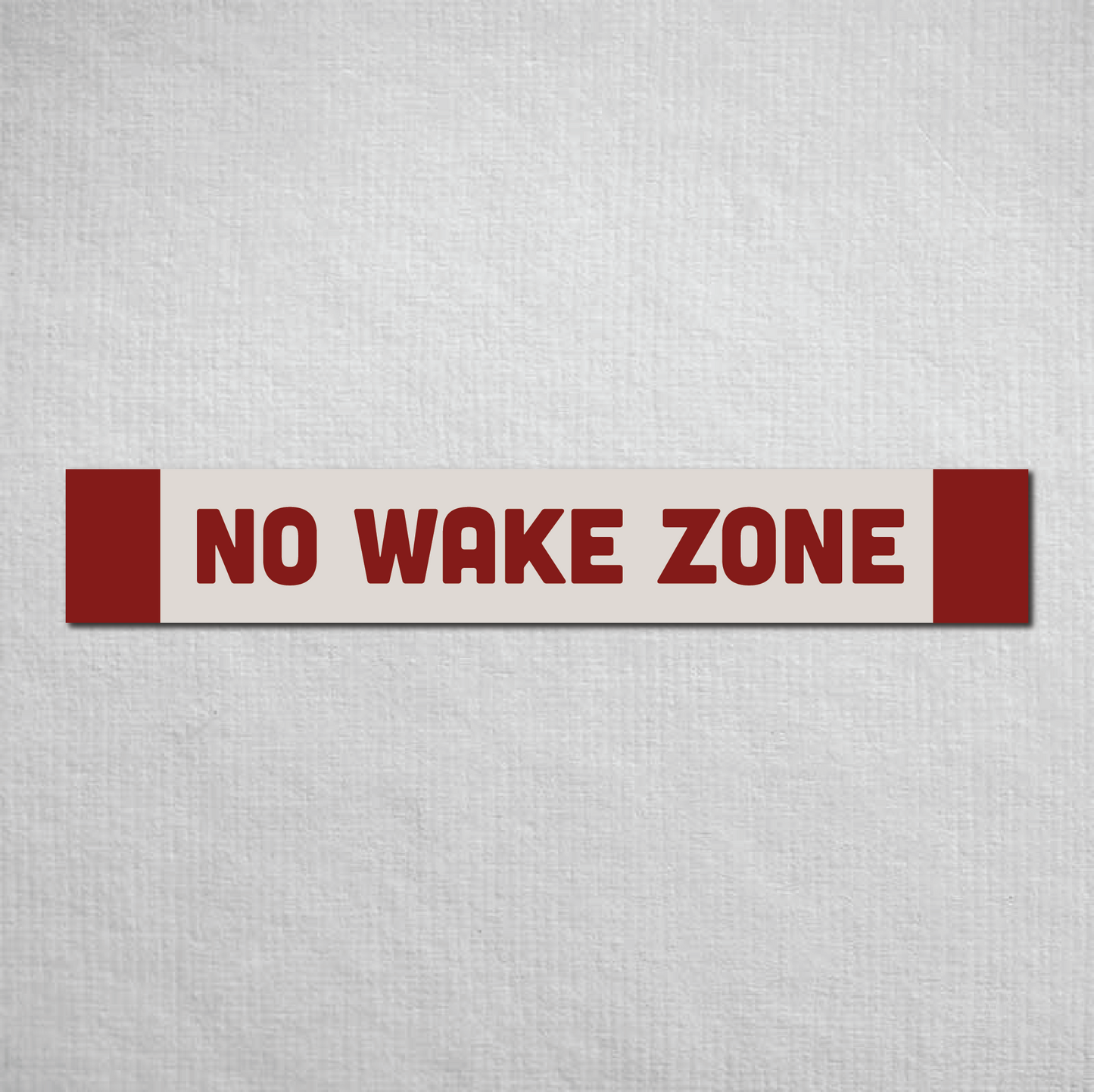 No Wake Zone Metal Sign