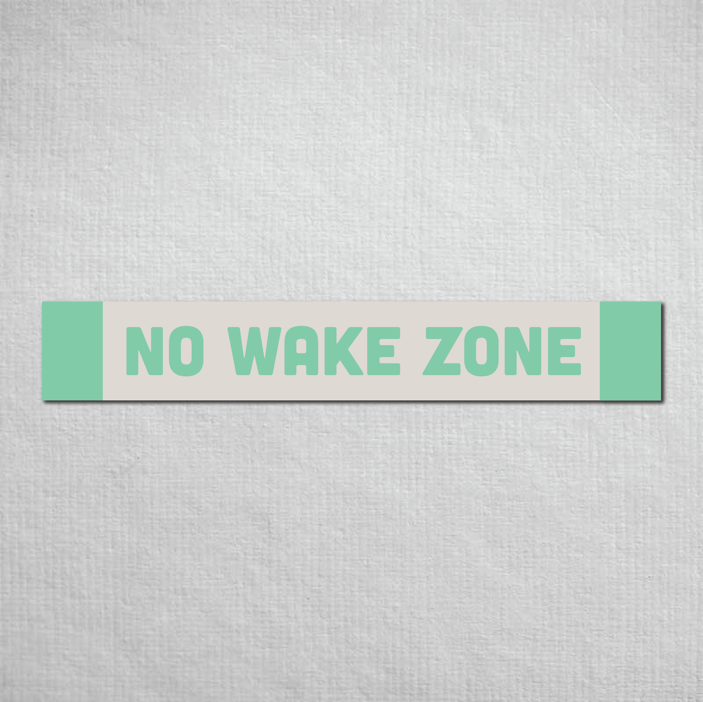 No Wake Zone Metal Sign