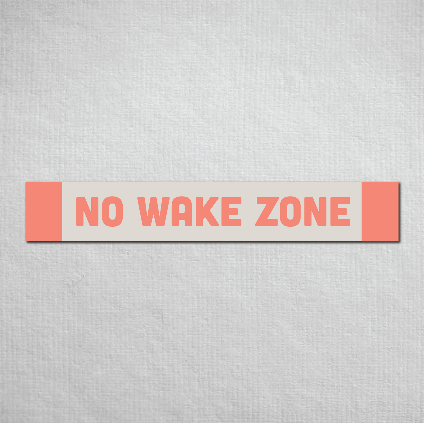 No Wake Zone Metal Sign